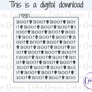 DIGITAL - BOO Typewriter Cookie Stencil File