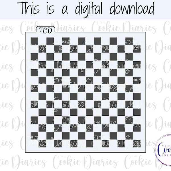 DIGITAL - Small Checkerboard Cookie Stencil File