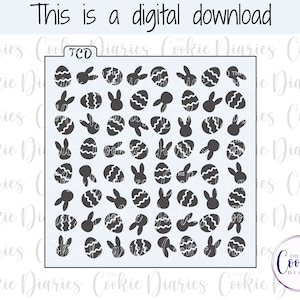 DIGITAL - Bunny/Easter Egg Cookie Stencil File