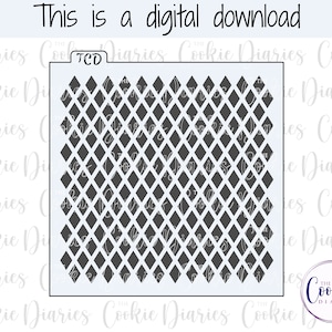 DIGITALE - File stencil cookie di diamante di grandi dimensioni