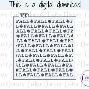 DIGITAL - FALL Typewriter Cookie Stencil File