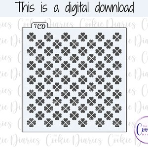 DIGITAL - 4 Leaf Clover Cookie Stencil File