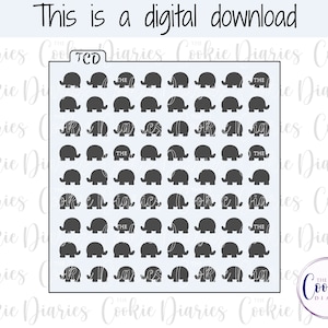 DIGITALE - Elephant 2 Cookie Stencil File