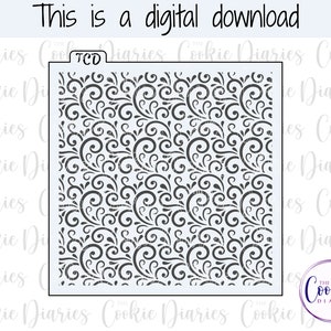DIGITAL - Filigree Cookie Stencil File