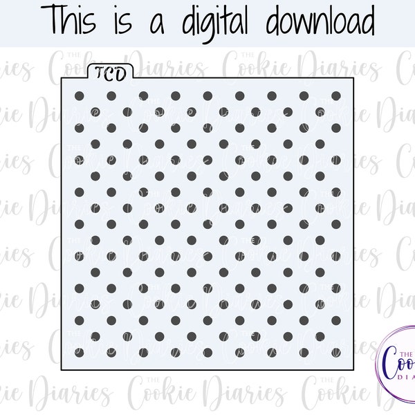 DIGITAL - Small Polka Dots Cookie Stencil File