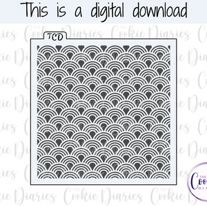 DIGITAL - Art Deco 3 Cookie Stencil File