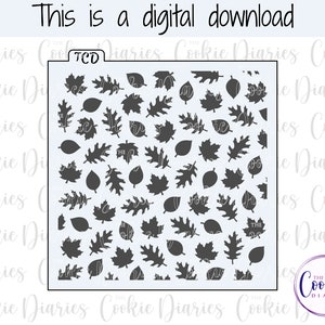 DIGITAL - Fall Leaves Cookie Stencil File