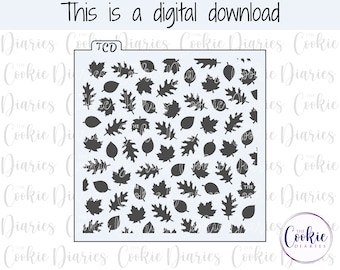 DIGITAL - Fall Leaves Cookie Stencil File