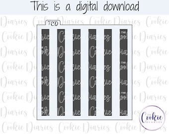 DIGITAL - Jumbo Stripes/Gingham Cookie Stencil File