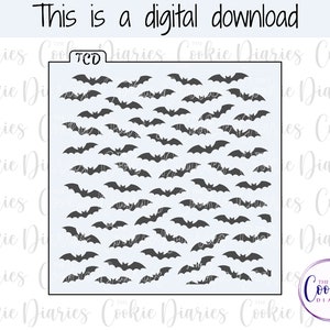 DIGITAL - Bats Cookie Stencil File
