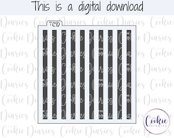 DIGITAL - Medium Stripes/Gingham Cookie Stencil File