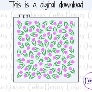 DIGITALE - Tulipani 2 Parte - 2 Cookie Stencil File