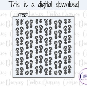 DIGITALE - Flip Flops Cookie Stencil File
