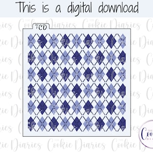 DIGITALE - Argyle 3 Part Cookie Stencil File