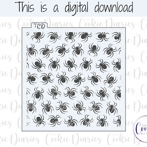 DIGITAL - Spiders 1 Cookie Stencil File