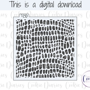 DIGITAL - Fichier de pochoir de cookie de peau de reptile