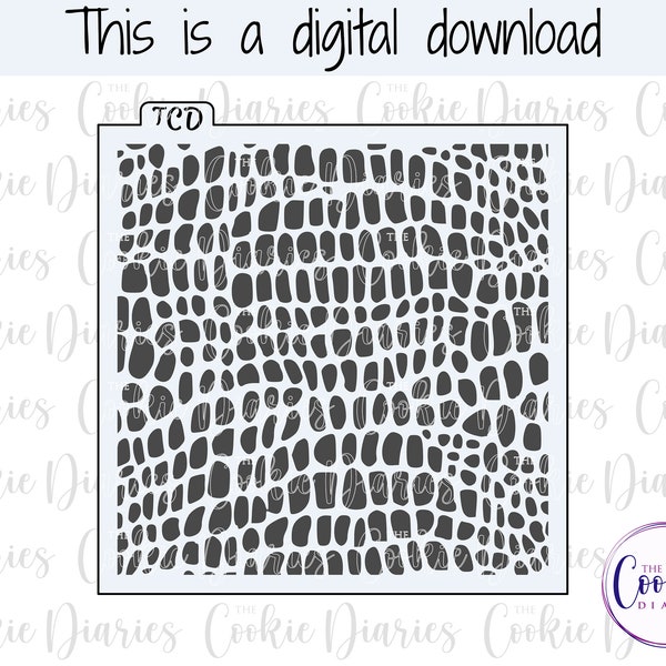 DIGITAL - Fichier de pochoir de cookie de peau de reptile