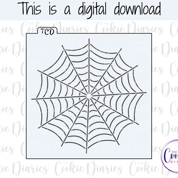 DIGITAL - Spiderweb Cookie Stencil File