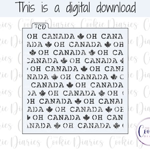 DIGITALE - Oh Canada Typewriter Cookie Stencil File