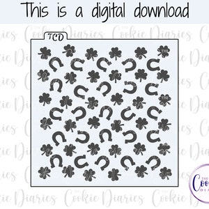 DIGITALE - Shamrock/Horseshoe Cookie Stencil File