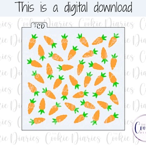 DIGITALE - Carota 2 Parte Cookie Stencil File