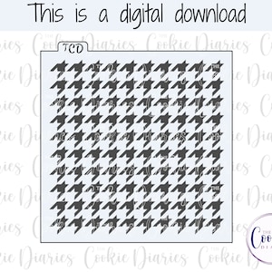 DIGITAL - Small Houndstooth Cookie Stencil File