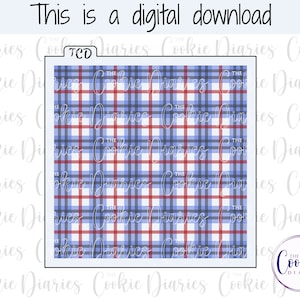 DIGITAL - Plaid 3 Part Cookie Stencil File