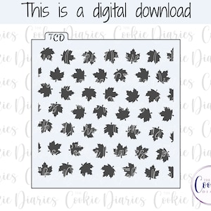 DIGITAL - Maple Leaves Cookie Stencil File