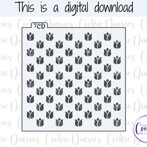 DIGITAL - Tulpen 1 Cookie Schablone Datei