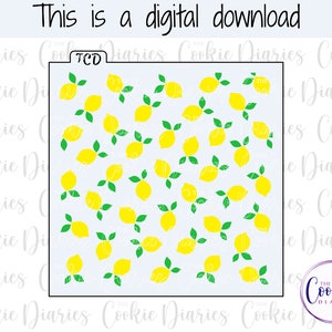 DIGITAL - Lemon 2 Part Cookie Stencil File