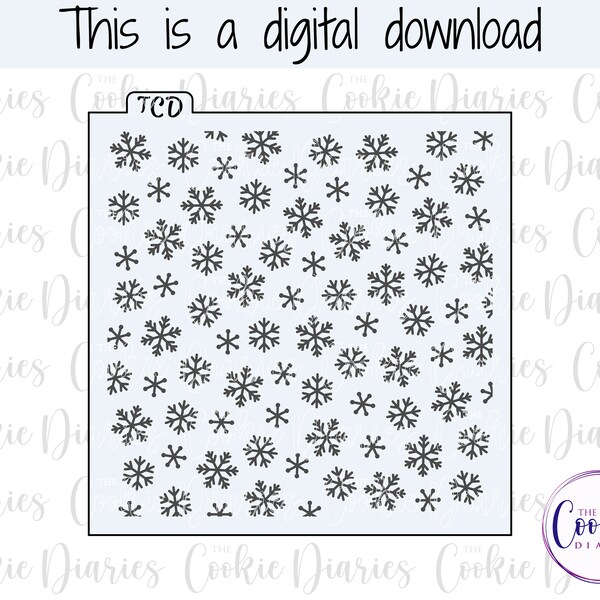 DIGITAL - Snowflakes 2 Cookie Stencil File