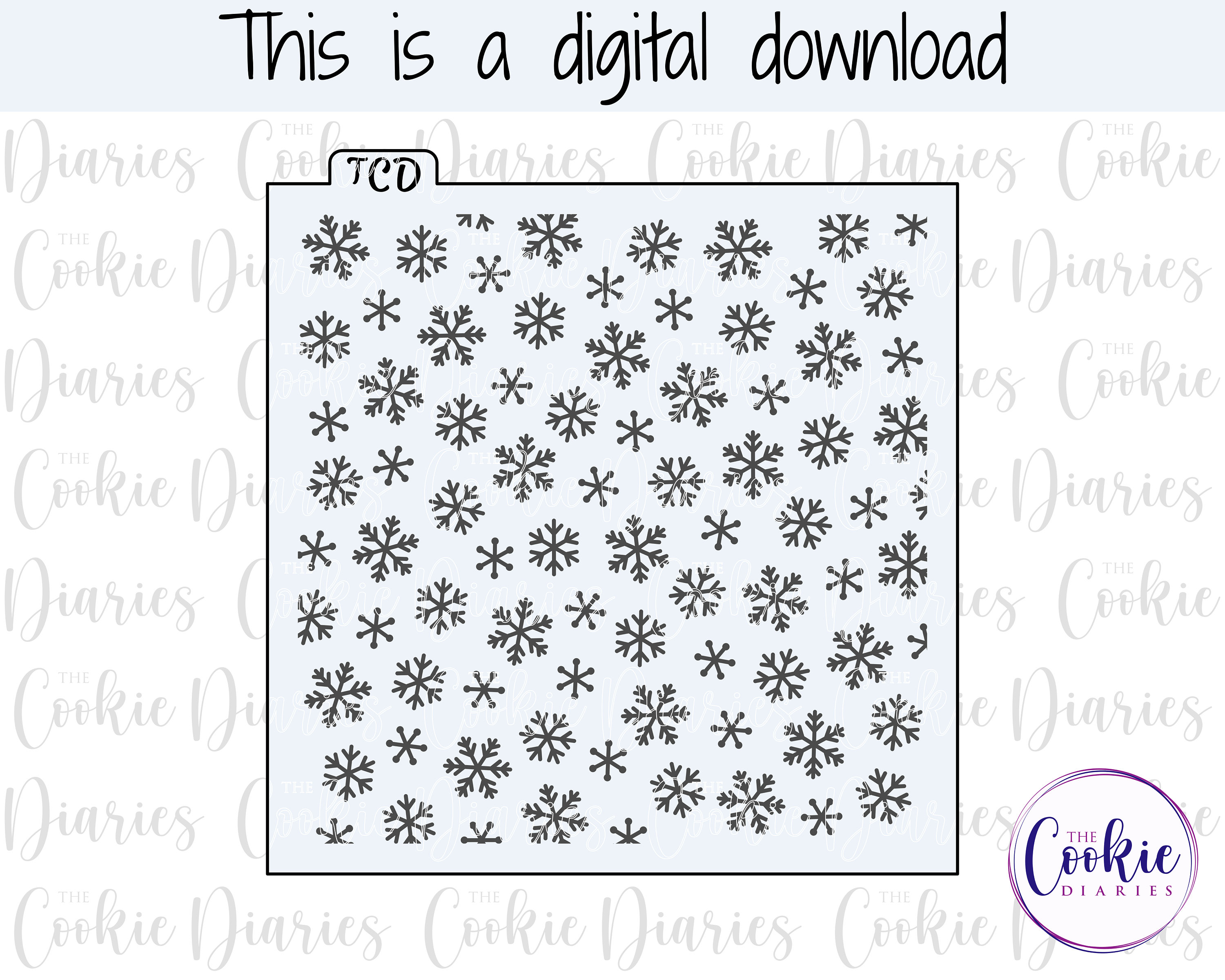 DIGITAL - Snowflakes 2 Cookie Stencil File - Etsy