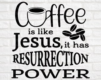 Coffee and Jesus SVG | Coffee Jesus Sign | Funny Coffee Shirt | Coffee Lover SVG | Funny Christian Shirt SVG | Coffee Christian Svg