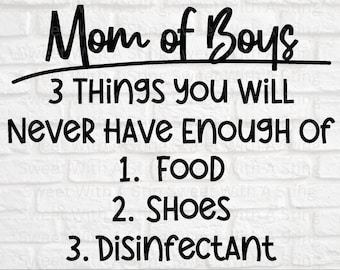 Mom of Boys Svg | Funny Mom Shirt Svg | Raising Boys Svg | Mother of Boys | Boy Mama Svg | Mom Life Svg | Cool Mom Svg | Mom to Boys Svg