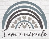 Rainbow Baby Svg | Boho Rainbow Svg | Miracle Baby Svg | Baby After Loss Svg | Baby Shower Svg File | Baby Newborn Svg | Little Miracle Svg