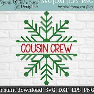 Cousin Crew Svg | Cousin Crew Christmas Shirt SVG | Christmas Family SVG | Christmas Family Pajamas Svg | Matching Cousin Shirts