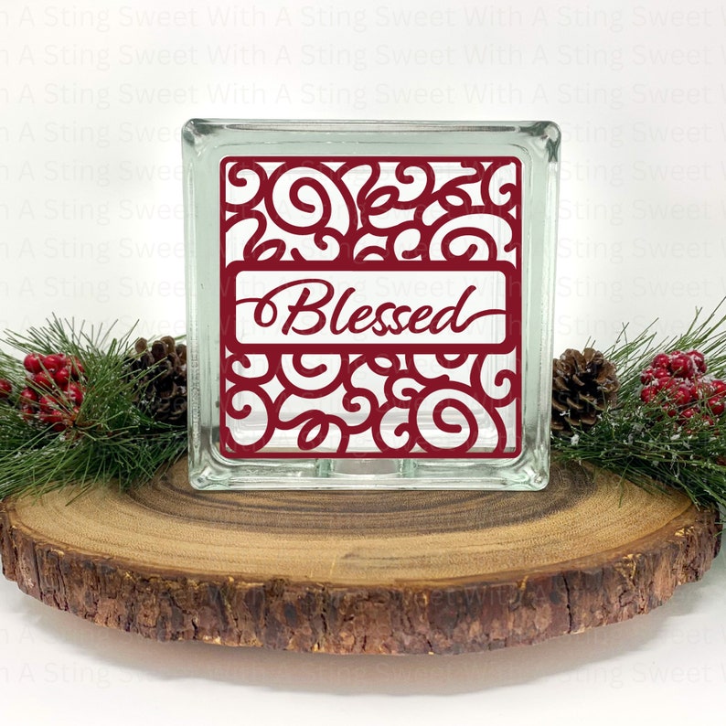 Glass Block SVG | Glass Block Design | Fall Glass Block | Thanksgiving ...