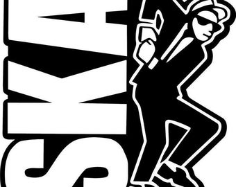 Ska and 2 Tone Man- Car Camper Van Window Trailer Bumper Sticker