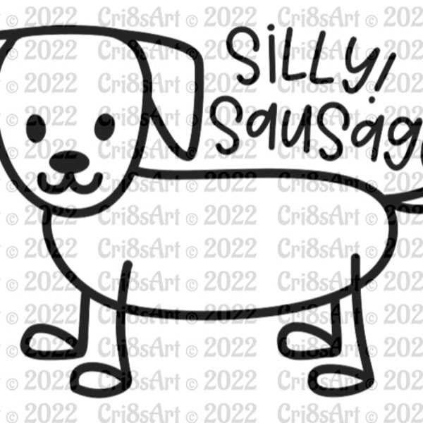 Dachshund Silly Sausage Dog - Car Camper Van Window Trailer Bumper Sticker