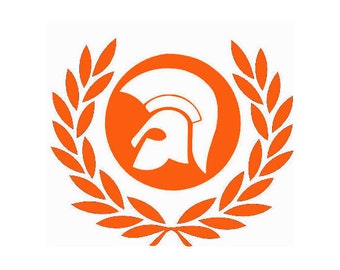 Trojan Records Wreath - Car Camper Van Window Trailer Bumper Sticker