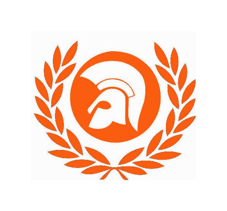 Trojan Records Wreath Car Camper Van Window Trailer Bumper Sticker image 1