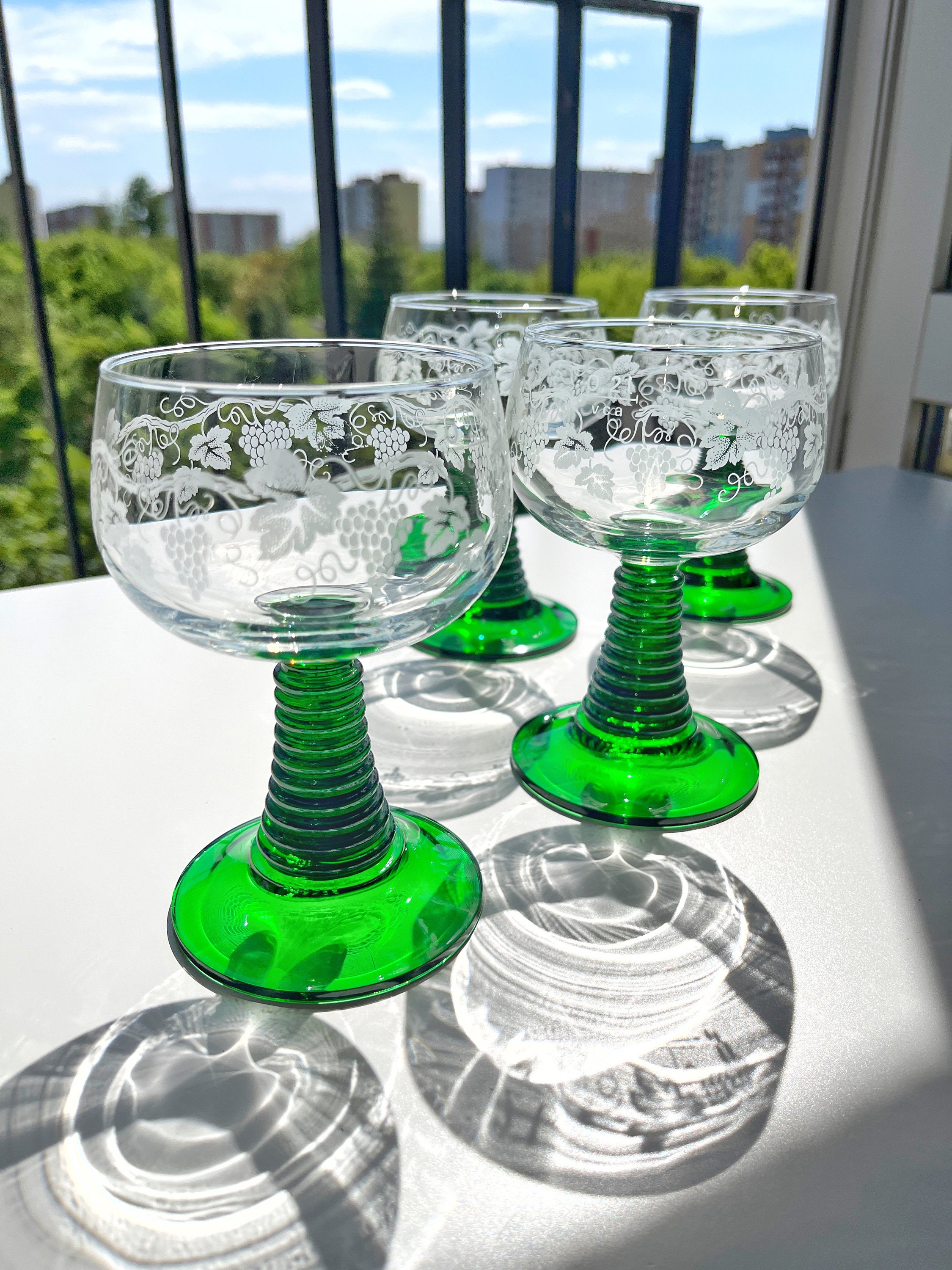 Grüne roemer glas