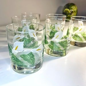 Unusual Set of 6 Whiskey / Drink glasses - Luminarc France - Perfect Condition! - House Warming Gift