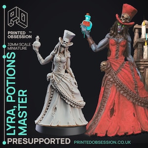 POTION SELLER MINIATURE - Voodoo Witch Doctor D&D - 3d printable stl - Presupported Model - 32mm Scale Tabletop - rpg Miniature - Gaming Toy