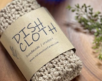 Handmade Crochet Cotton Dish Cloths – Eco-Friendly & Durable