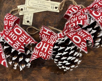 Pinecone Christmas Ornaments - White Tipped