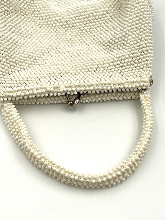 Vintage 1950s Classic White Top Handle Purse Vintage … Gem