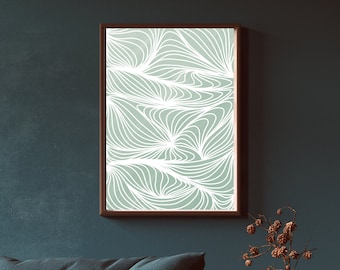 Impresión de remolinos verdes