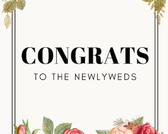 Tarjeta de felicitaciones de boda