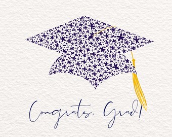 Tarjeta de graduación universitaria personalizada